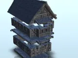 Medieval house in stone and wood with fireplace (1) - miniat-2