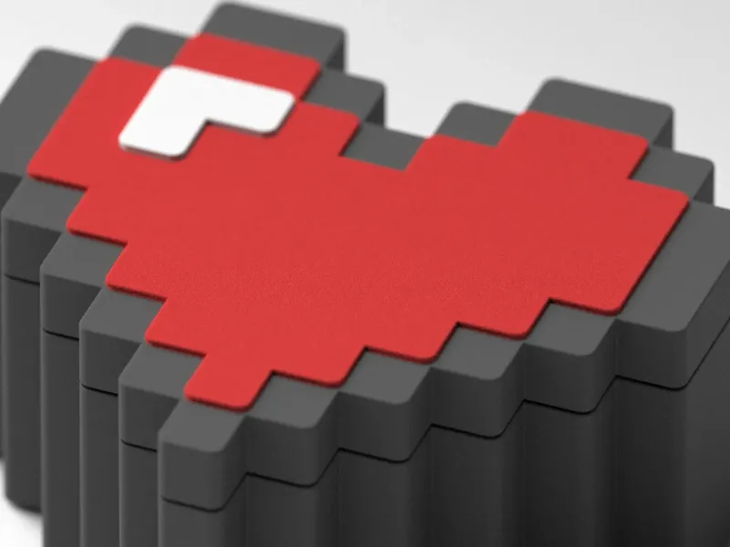 Pixel heart box - Minecraft Health Box