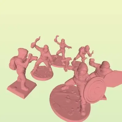 riot scene bundle of angry rioter