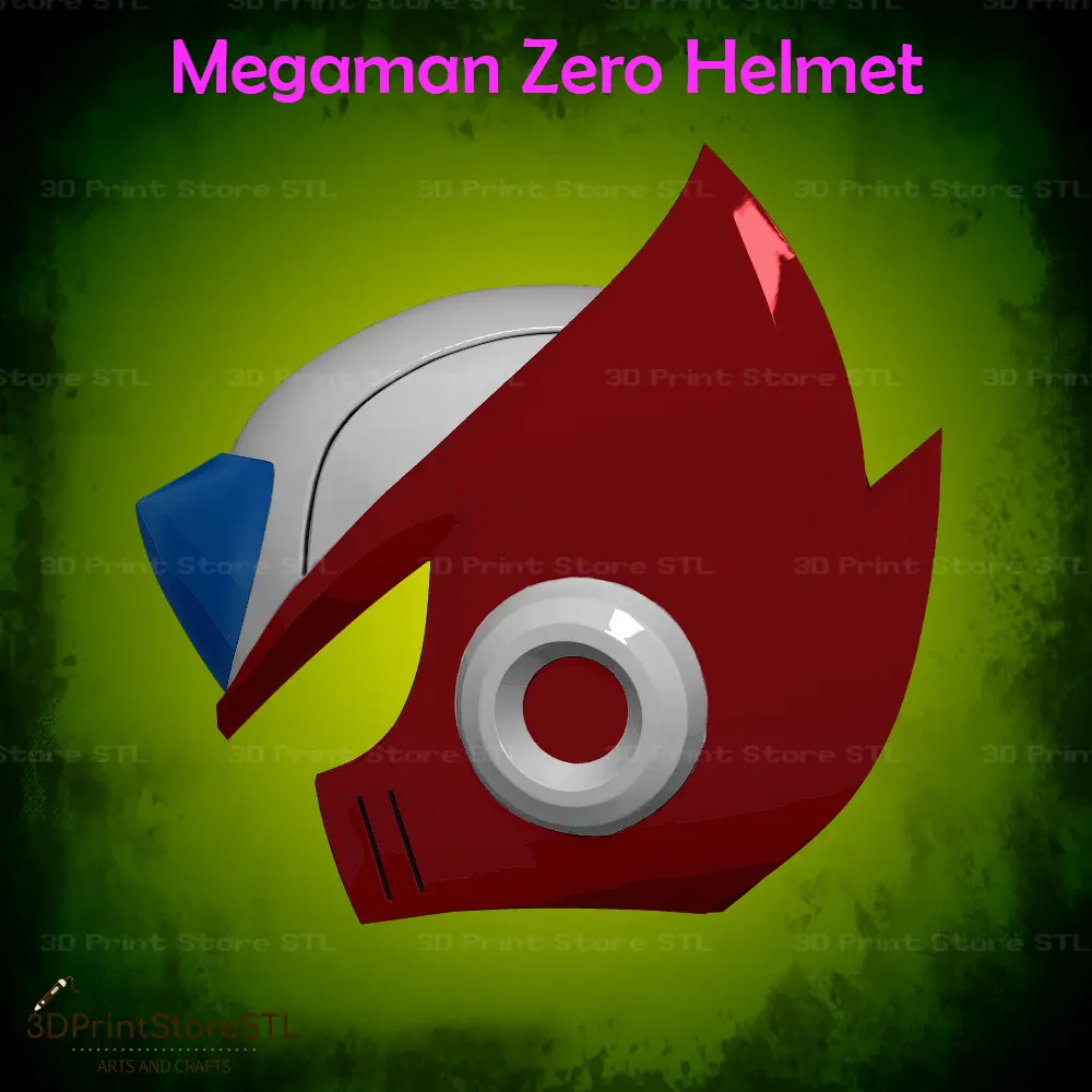Megaman Zero Helmet Cosplay Mega Man X - STL File