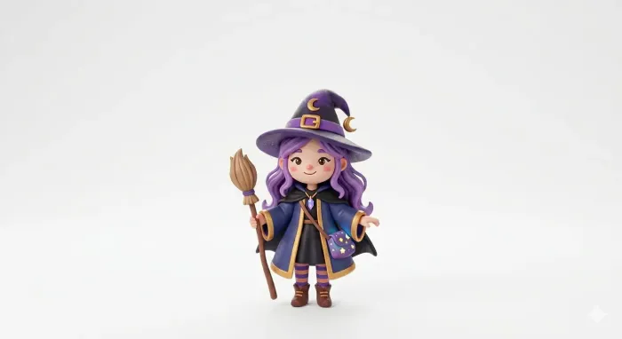 Witch Keychain - Lifestyle - PLA - 3D printed product - фото 2
