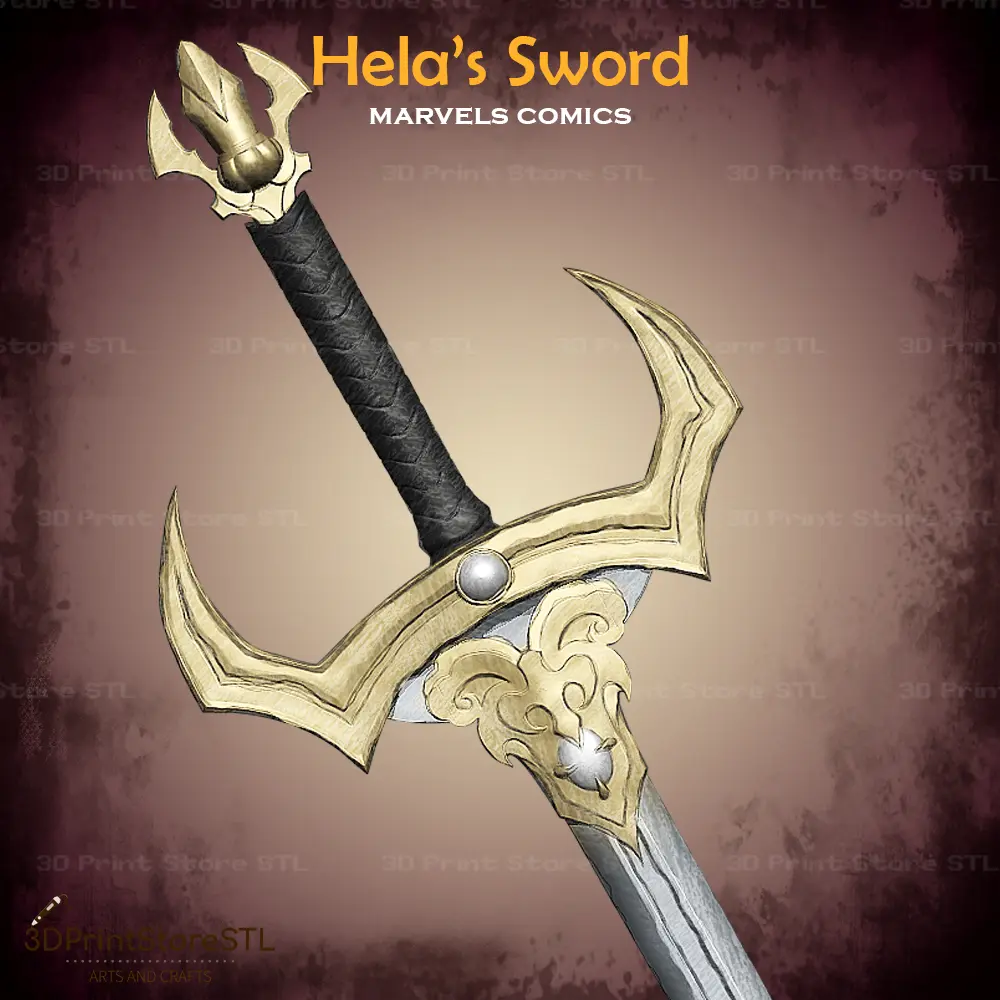 Hela Sword Cosplay Marvels Comics - STL File