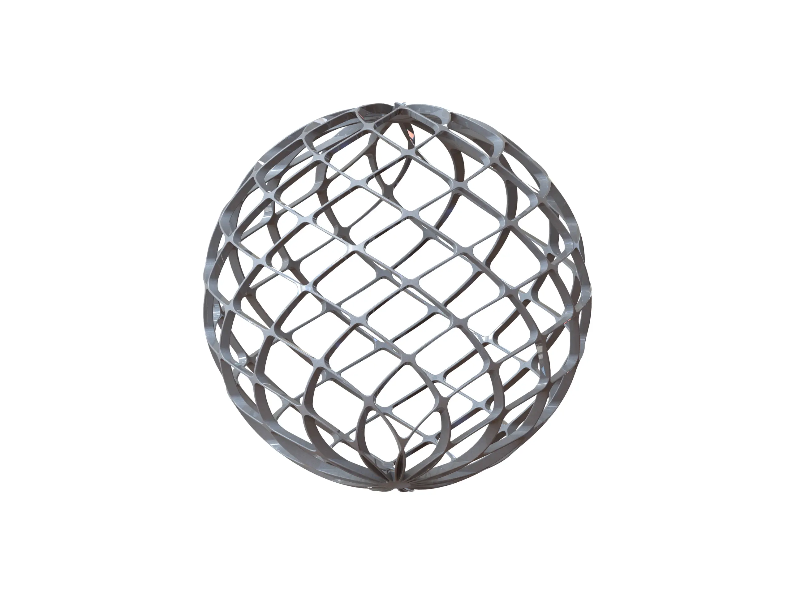 Wireframe Shape Geo Complex Twisted Sphere