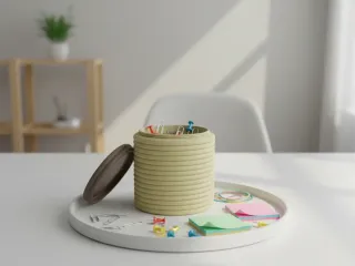 Multi-Purpose Screw Lid Jar – Minimal Desk Organizer Contain