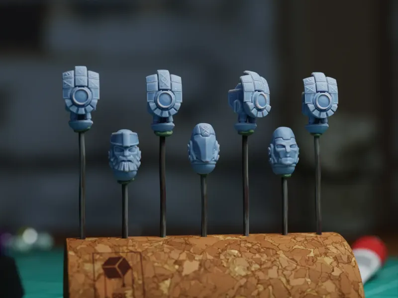 Robot drone automata infantry heads – Bits pack