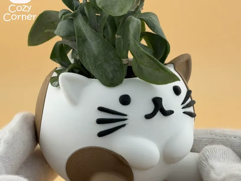 Maceta de gato adorable