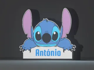 lightbox stitch personalized name antónio