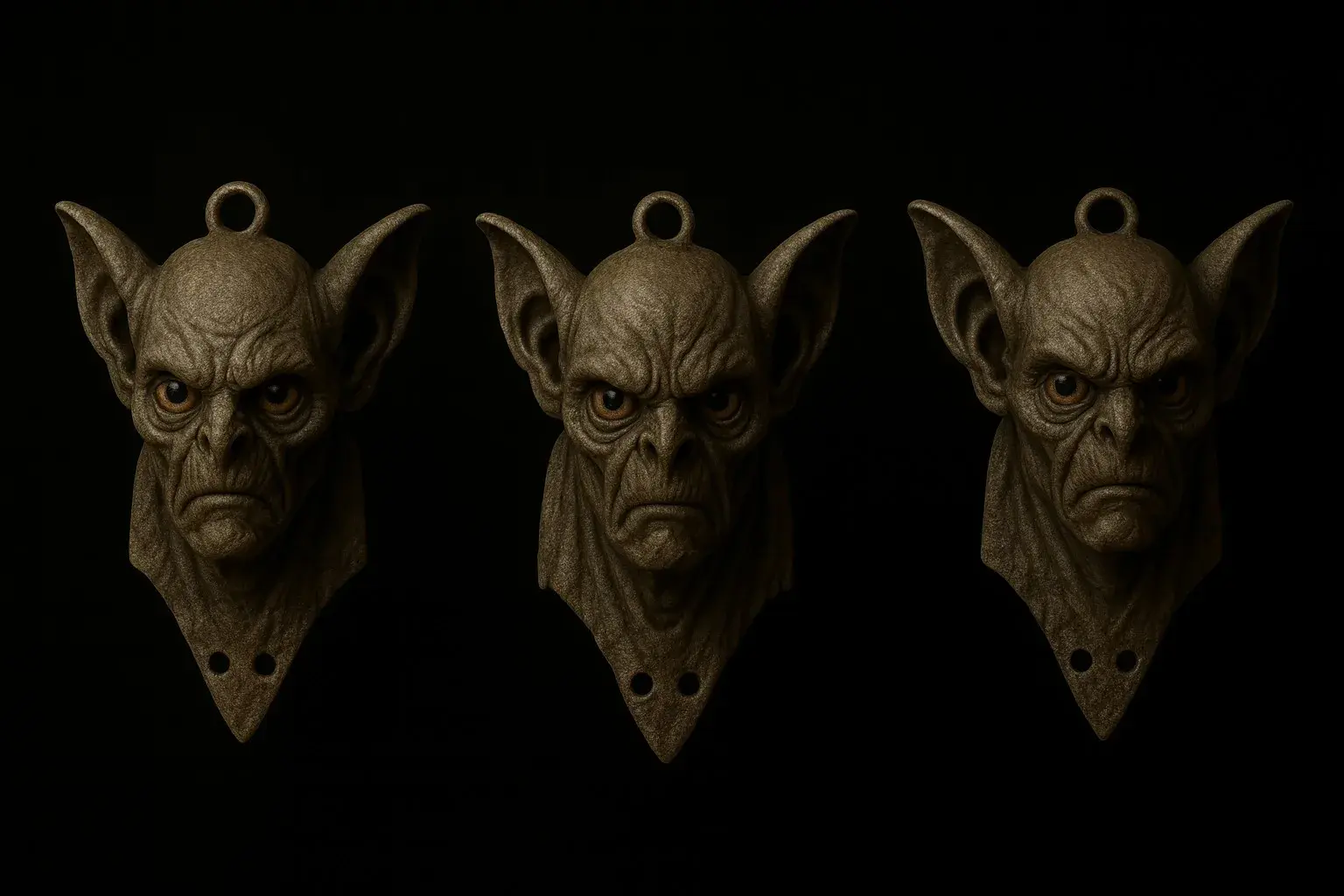 Home Decorations & Ornaments STL Download - Gargoyle Heads Set ...