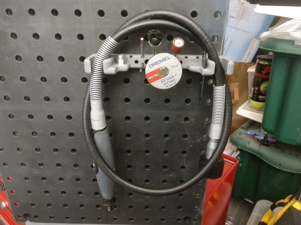 Dremel Flex Şaft Depolama Rafı (pegboard uyumlu), eski