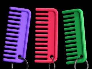 Miniature Keychain Comb