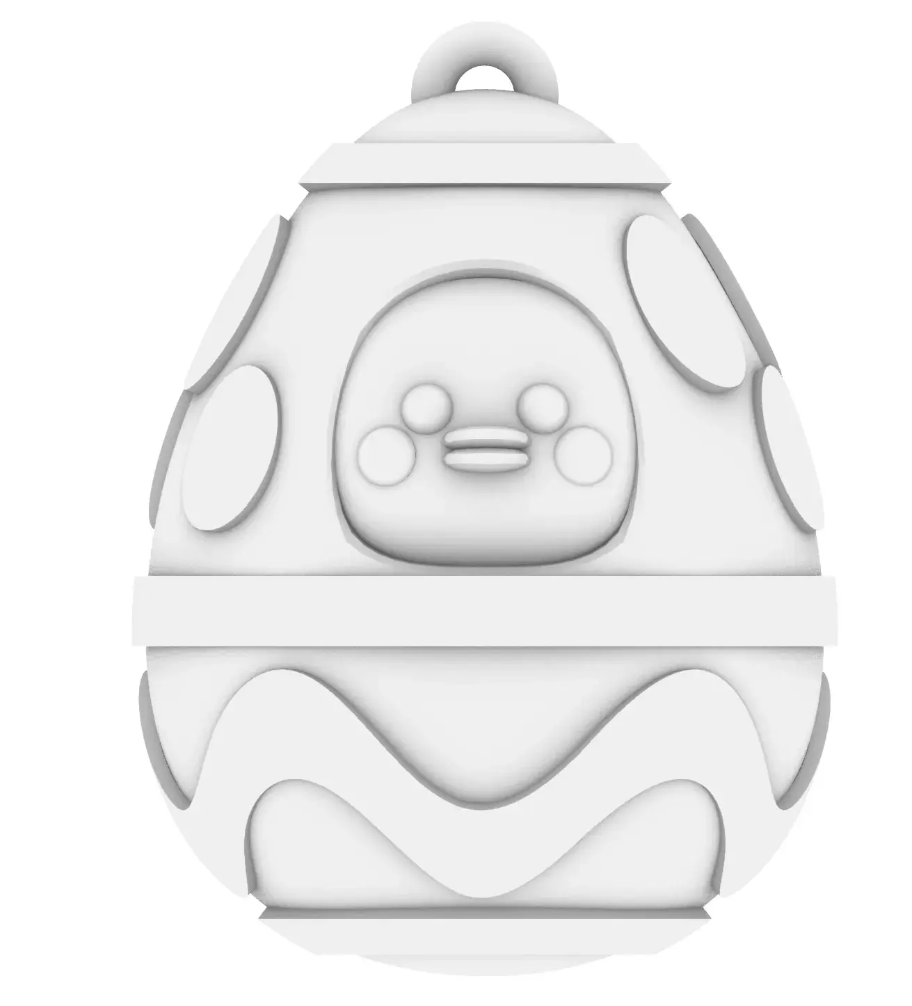 Chick in Easter Egg Costume Keychain