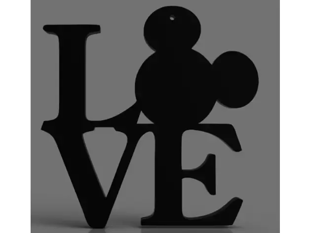 Mickey Mouse LOVE sign