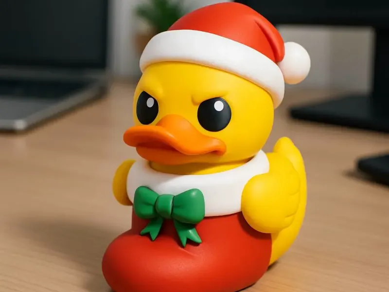 ラバーダック - ダックソックス - クリスマス - 3Dプリント