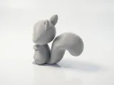 Chibi Squirrel Figurine Cute Animal 3D Printable-3