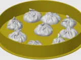 Dumpling dough with bamboo steamer and serving tray-2