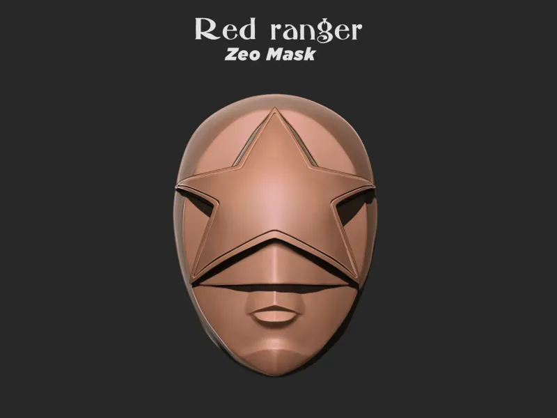 Red Ranger Zeo Mask 3d print model