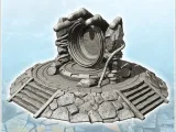 Fantasy altar on platform with stone access stairs (2) - min-0