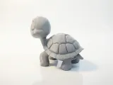 Chibi Tortoise Figurine Cute Animal 3D Printable-1