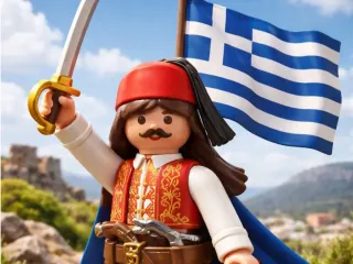 A Greek soldier during the period of 1821