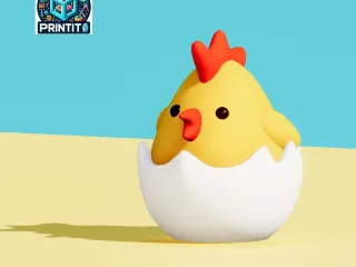 Cute hatching chicken