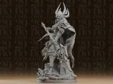 #284 Undead Queen Warrior Resin Statue with Doom Spear-4