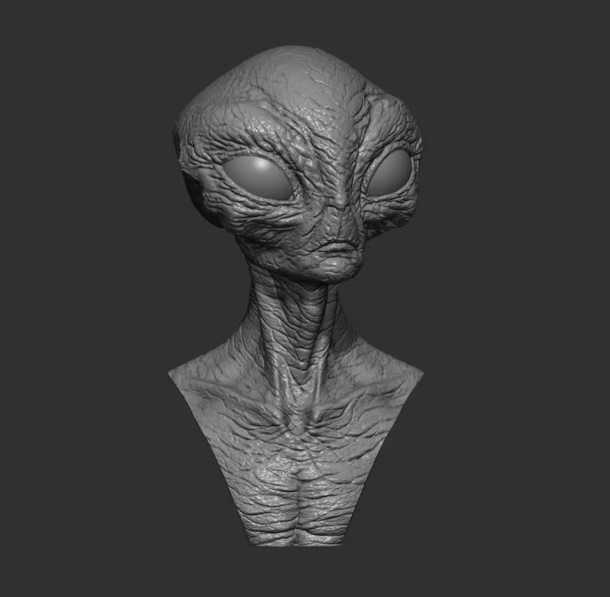 Grey Alien Bust 