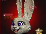 Judy Hopps Rabbit Cop Head Mask - Zootopia Cosplay Props-2