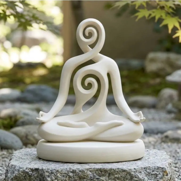 Abstract Zen Spiral Figurine