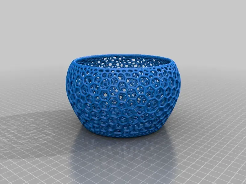 Bowl-shaped mesh basket