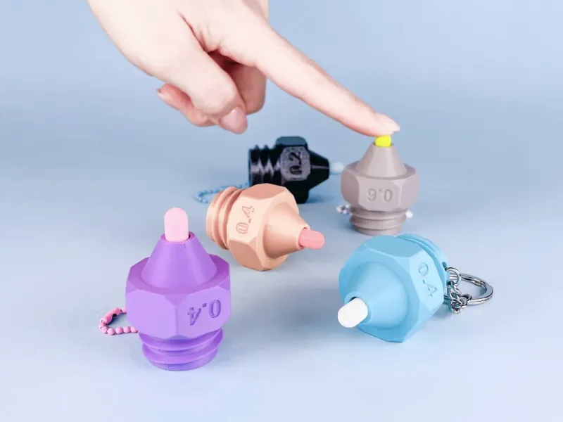 Clicker Nozzle, 0.2mm 0.4mm 0.6mm Fun Toy Keychain Clicky <3