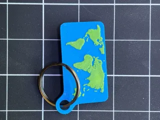 World Map Keychain
