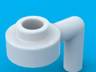 LEGO Plate Round 1 x 1 Open Stud with Bar Arm Down