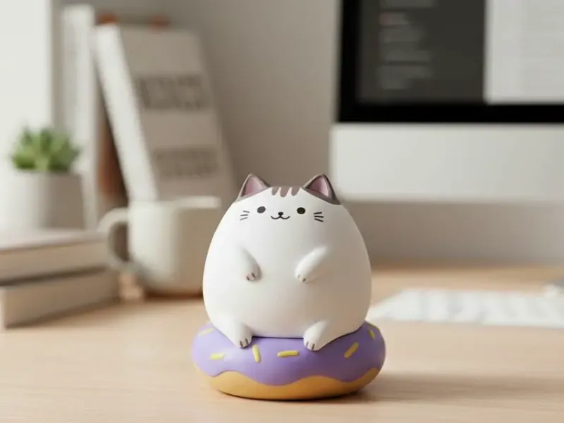 Cute Little Donut Kitten - Fast Print