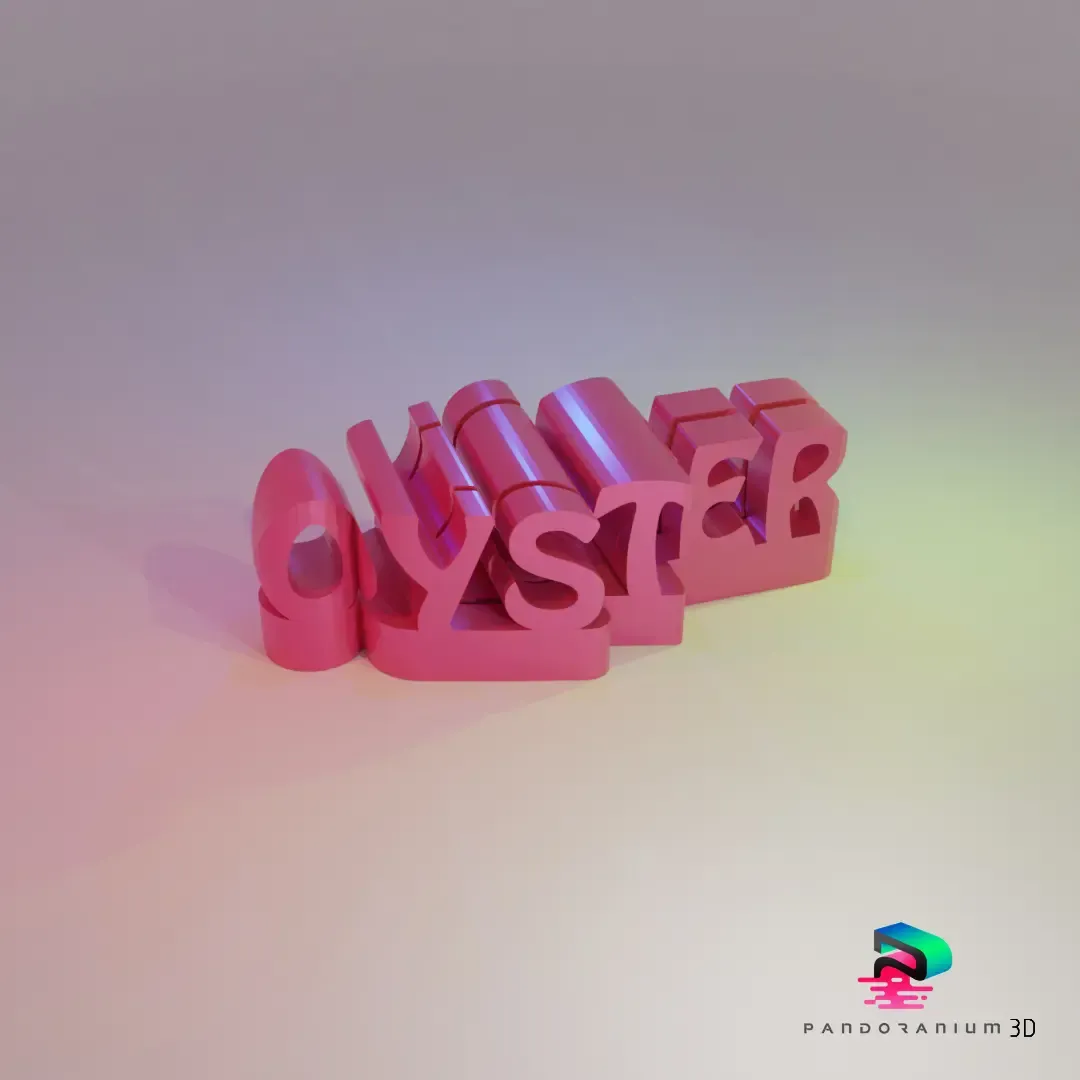 3D WORD SHAPE - WOMAN OYSTER
