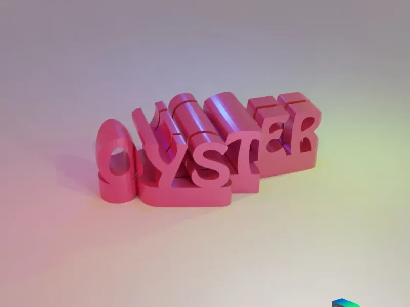 3D WORD SHAPE - WOMAN OYSTER
