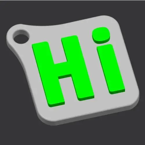 Keychain with protruding Creality Hi Брелок