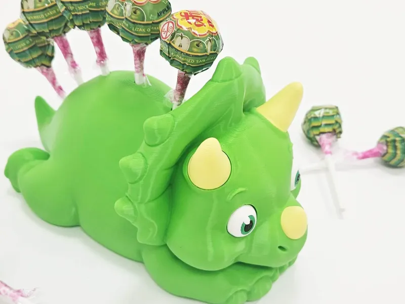 Dino Parti Seti - Sevimli Triseratops Lolipop Tutucu