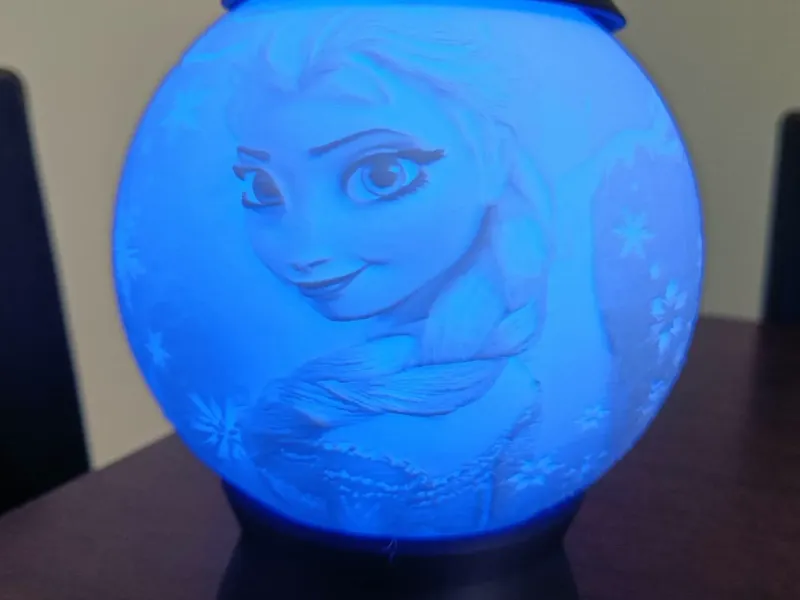 Frozen Lithophane Night Lamp