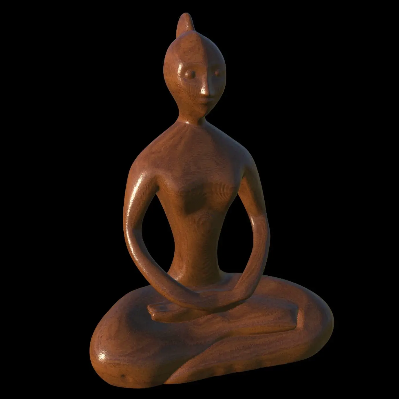 Wooden Yoga Sculpture - Serenity