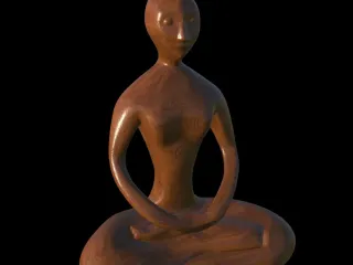 Wooden Yoga Sculpture - Serenity