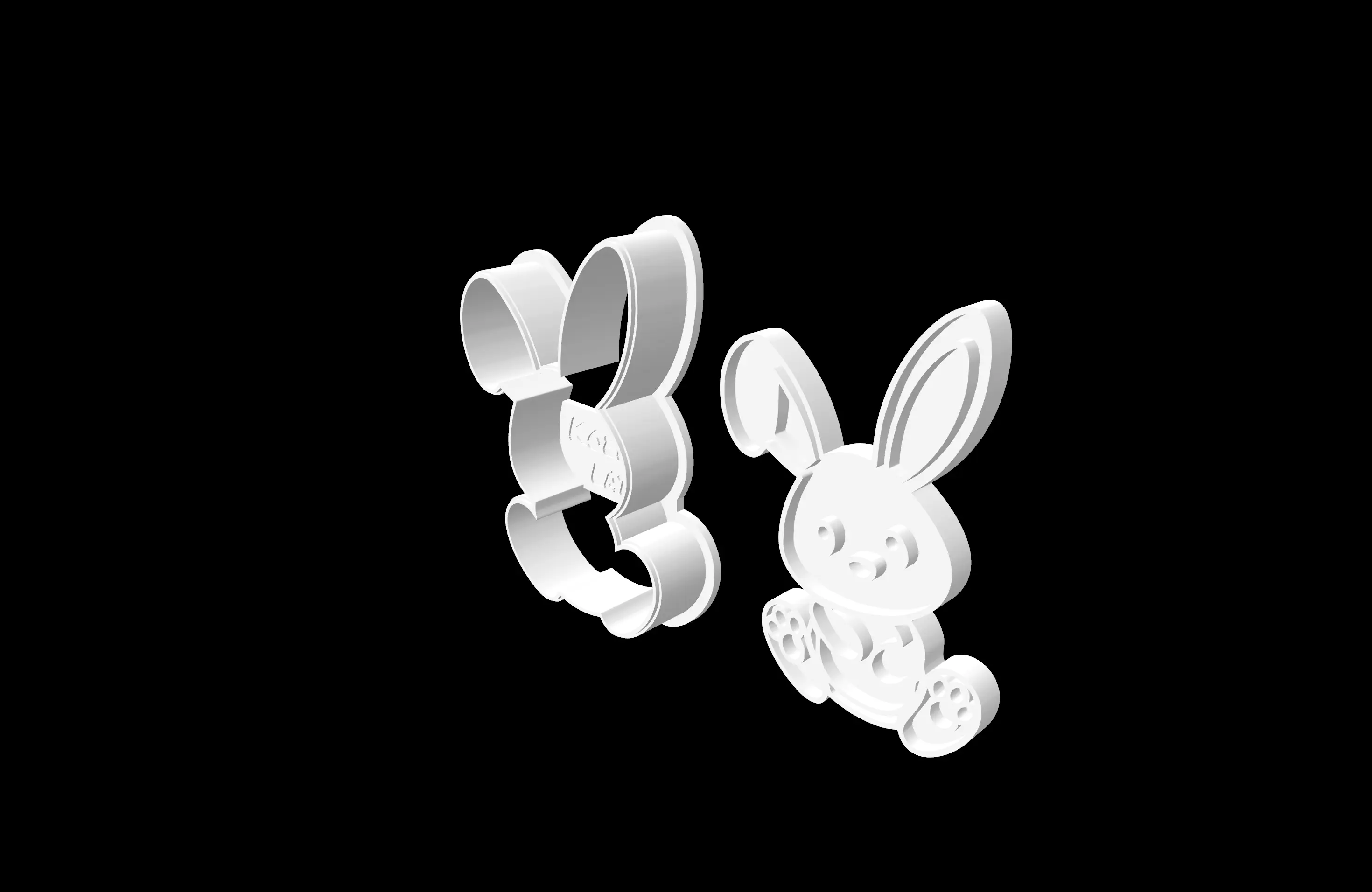 Farm Animals - Sitting Bunny - Cookie Cutter