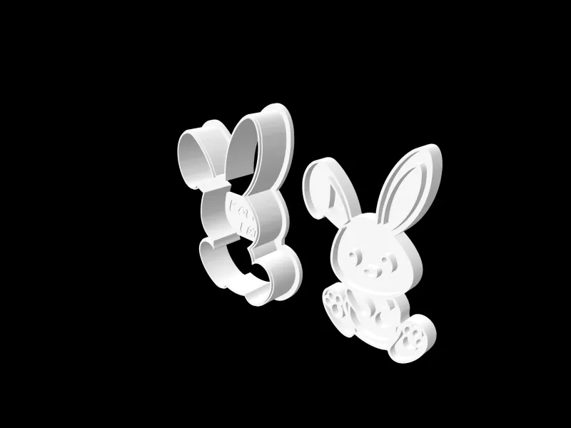 Farm Animals - Sitting Bunny - Cookie Cutter