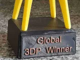 3D Printed  Trophy : "GLOBAL  3DP Winner Trophy"-3