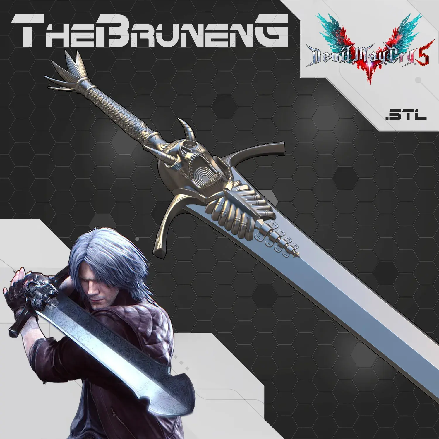 DMC5 Devil May Cry 5 Dante Rebellion sword cosplay