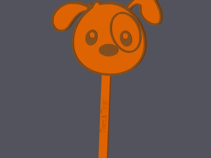 Puppy Head - Farm Animal - Caketopper v1