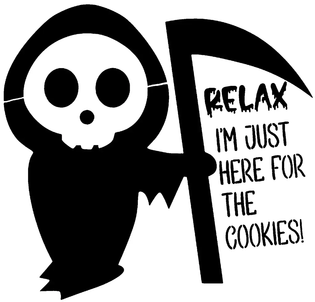Grim Reaper stencil 21