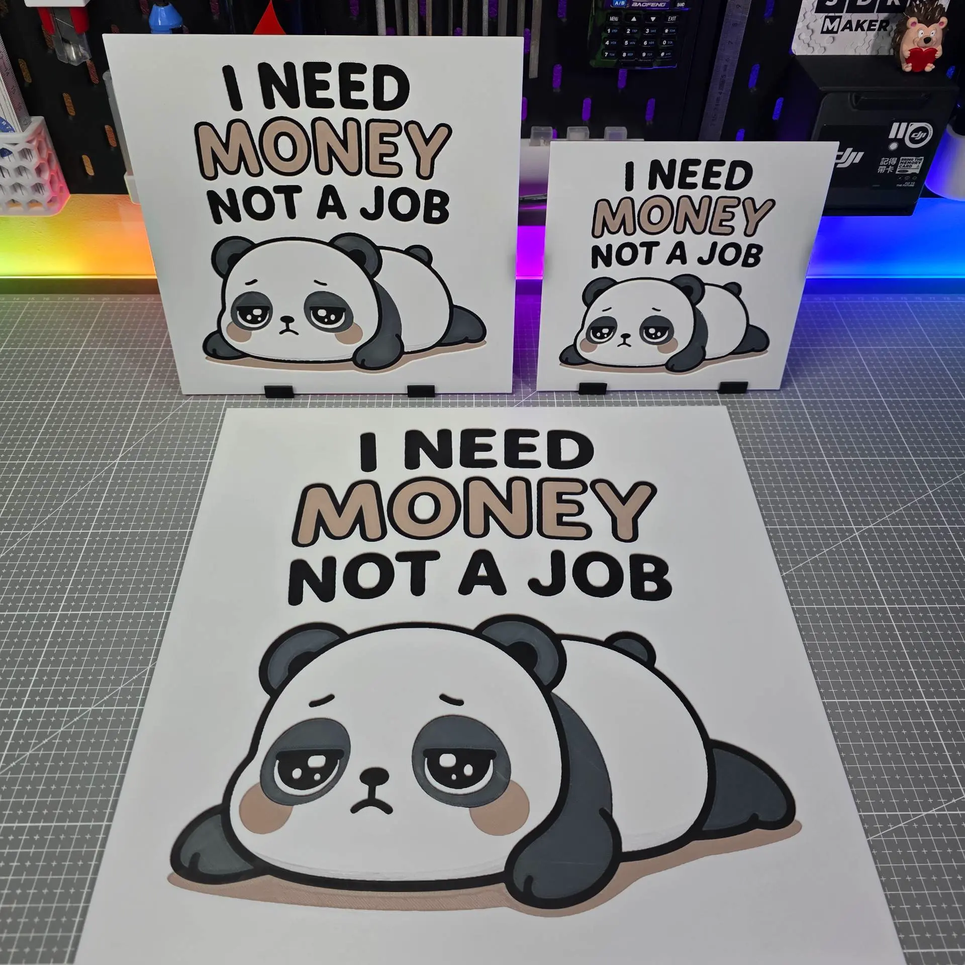 Lazy Panda – Hueforge - 4 Colors