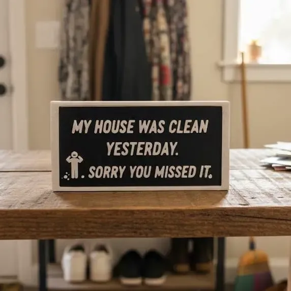 My house was clean yesterday..