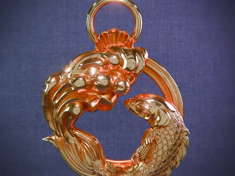 Pendentif poisson Koï