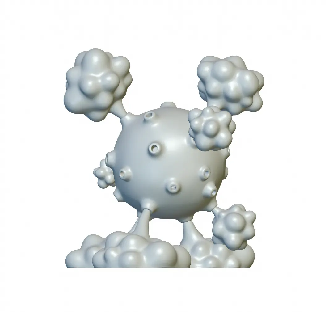 Pokemon Koffing - bereit für den 3D-Druck!